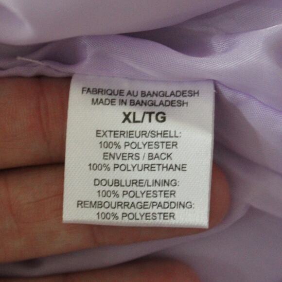 Bella and Birdie Quilted Daisy Print Purple Neon Barn Jacket Coat XL - Picture 7 of 8